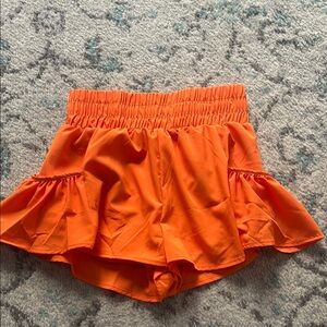 New with tags Amazon Orange Skort with Ruffled Design made for running